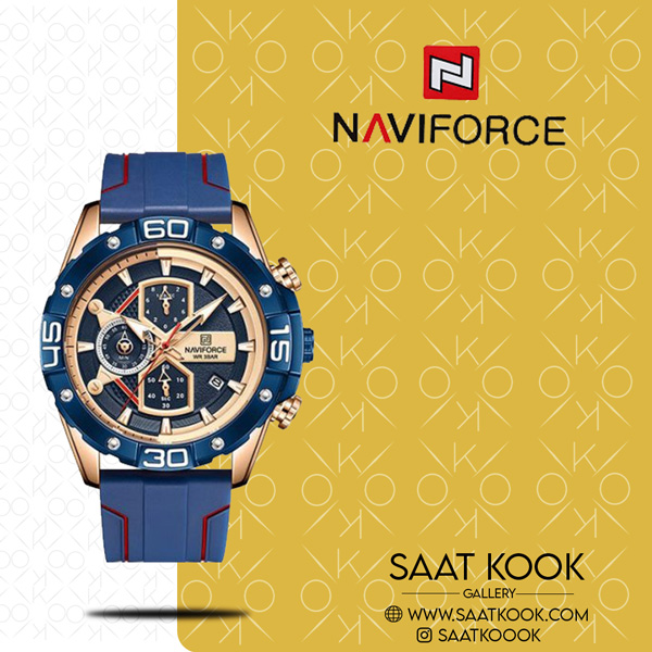 ساعت مچی مردانه نیوی فورس مدل NAVIFORCE NF8018 RG/BE/R