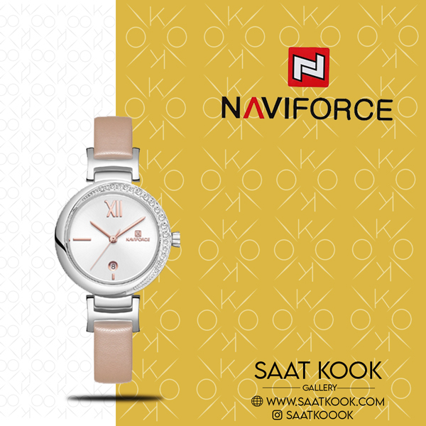 ساعت مچی زنانه نیوی فورس مدل NAVIFORCE NF5007 S/W/PG