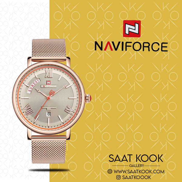ساعت مچی مردانه نیوی فورس مدل NAVIFORCE NF3006 RG/GY