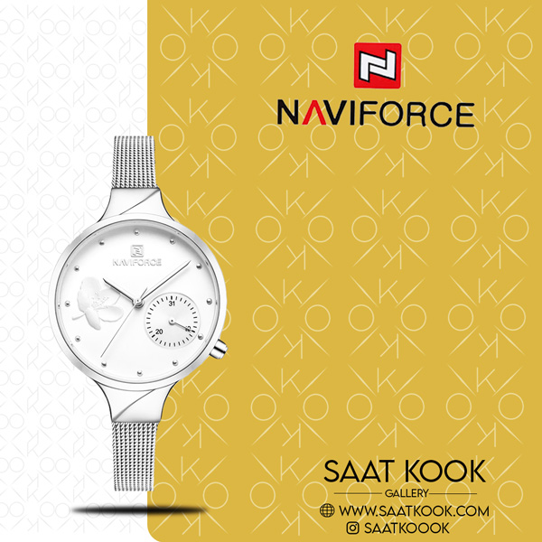ساعت مچی زنانه نیوی فورس مدل NAVIFORCE NF5001 S/W/S