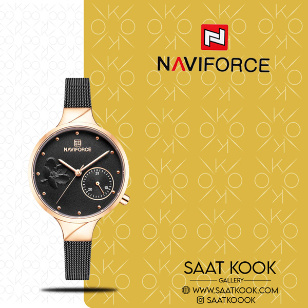 ساعت مچی زنانه نیوی فورس مدل NAVIFORCE NF5001 RG/B/B