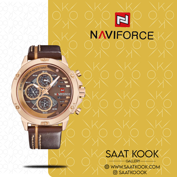 ساعت مچی مردانه نیوی فورس مدل NAVIFORCE NF9110 RG/CE/BN
