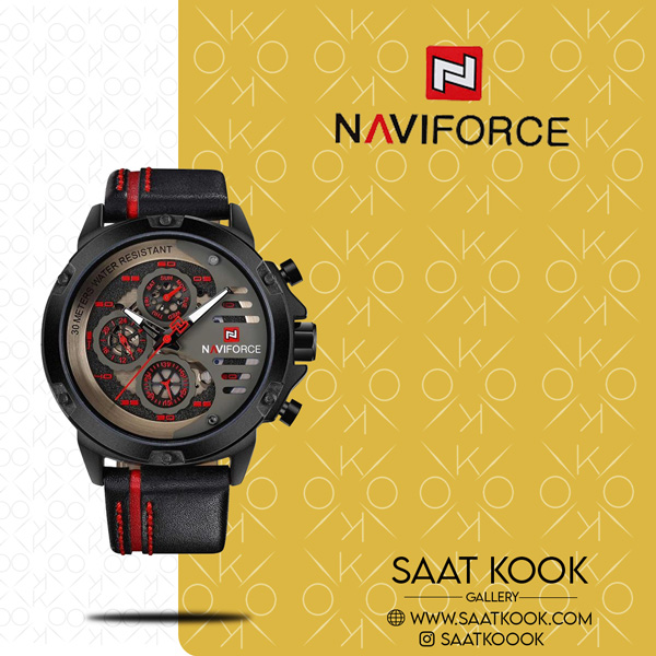 ساعت مچی مردانه نیوی فورس مدل NAVIFORCE NF9110 B/R/B