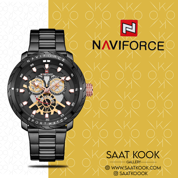 ساعت مچی مردانه نیوی فورس مدل NAVIFORCE NF9158 B/B
